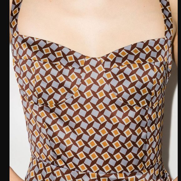 Reformation Fonda Silk Dress Colorful - Picture 5 of 8